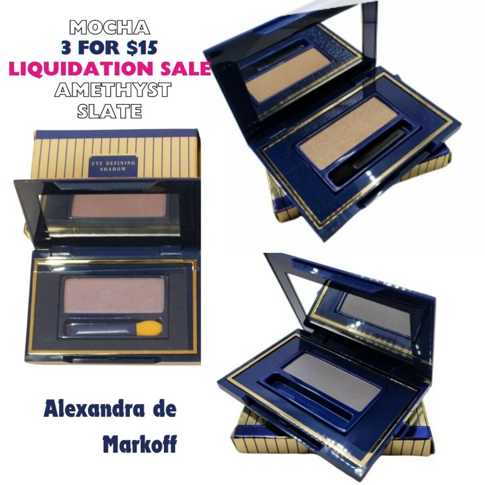 ALEXANDRA de MARKOFF EYE DEFINING SHADOW Set of 3 Mocha / Amethyst / Slate